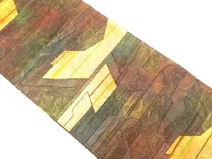 幾何学模様織り出し袋帯